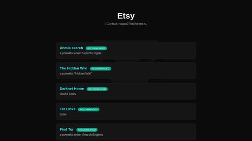 screenshot of Etsy Directory Link - http://feawv2lej33mloyt25bkrhj6yce5eozt652k5znvvs4blhhm7t74tcid.onion