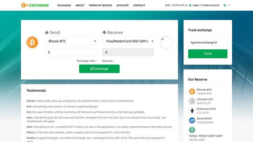 screenshot of Exchange BTC LTC DASH ETH XMR USDT USDC Buy crypto NO KYC/AML Policy - en6hni2buz7b5ib5yq6ox5y3zhvy7sl534h742qbtrql4a6q4bdx7fad.onion
