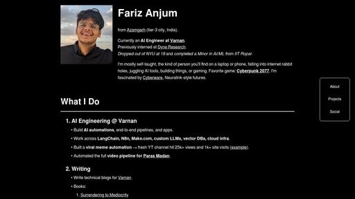 screenshot of Fariz Anjum - farizfffyjqlmzpt5xqabdalcbneiqtsle32cvs5ctrp66id2tjxyaad.onion