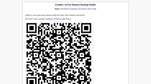 screenshot of Feather: A Free Monero Desktop Wallet - http://featherdhkrcggzvyykugqnmvjczbdhfoxqttnxejfypbm3adsrpedad.onion
