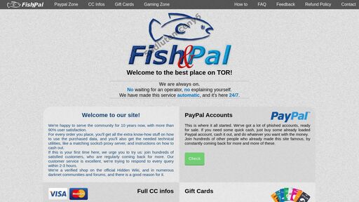 screenshot of Fish'n'Pal! - http://n5f7jwyxsh2asfi2xlwzt5sdnoygq2b56i5c7dsv4zvfxxsrrvsgn4qd.onion/paypals