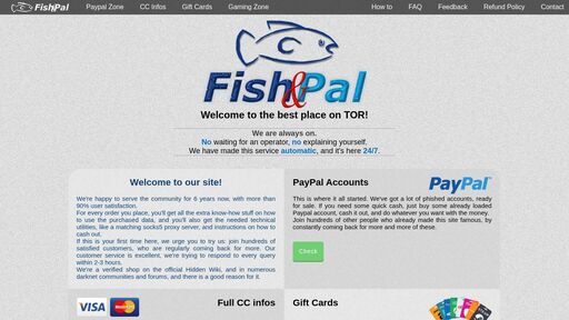 screenshot of Fish'n'Pal! - 56dlutemceny6ncaxolpn6lety2cqfz5fd64nx4ohevj4a7ricixwzad.onion