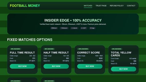screenshot of Football Money | Elite Fixed Matches - footballewtcgjg5sg6ol2gpickr533ldkqqovi7chiqivmrux3gibqd.onion