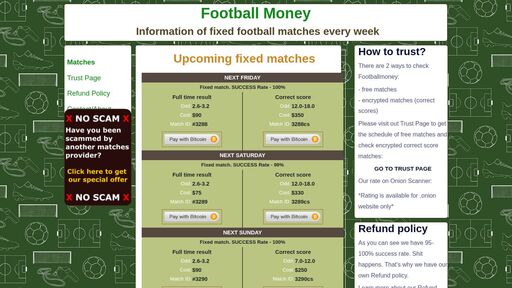 screenshot of Football Money | Fixed matches. dark web real fixed matches - realpn5uychamakmjvnoumavfdxy7hcg7r5jmxgi6hjpj3vygvxbvgad.onion