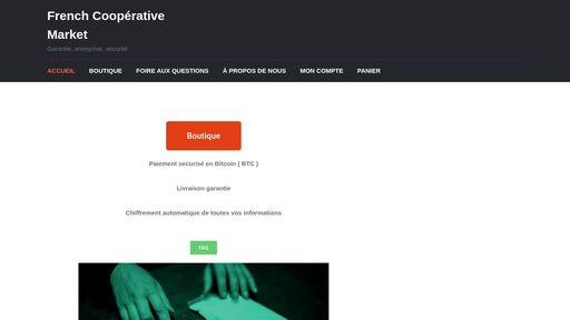 screenshot of French Coopérative Market – Garantie, anonymat, sécurité - flashoofr4l65lvdehf4boxcv7dywidbs42olujrju6zsnxfbdq3skad.onion