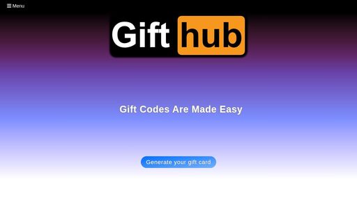 screenshot of GiftHub - Gift Codes Are Made Easy - gifthubwexj6ogfz23glqdukb7bn64lcbtg23nhnusz7yji5xkkew3yd.onion