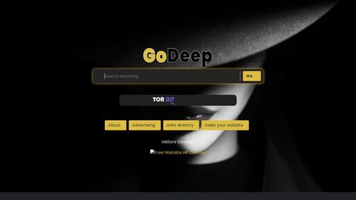 screenshot of GoDeep - http://godeeu3lsm6n3uaxa3ac6tythlatd3aahbnkj2y3d4grzvyka6ho22yd.onion