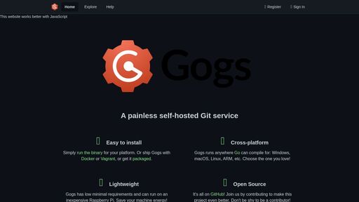 screenshot of Gogs - http://ucoi4tzlito52agmquc6oopn3zpmr6djz5vvfabtgrhyc6hufpzjtnad.onion