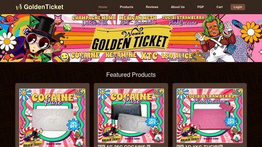 screenshot of GoldenTicket - Candy Factory - goldentgwgtrmxxfopbfxwl7enamd2zvray7jl3p46l6igrdpsbs27qd.onion