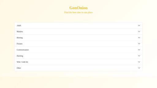 screenshot of GonOnion - Home - acckzq3xxsc55hdaonnppyoaq5ndr7oj5hq7uqlsfkxcfuouzu3owtyd.onion
