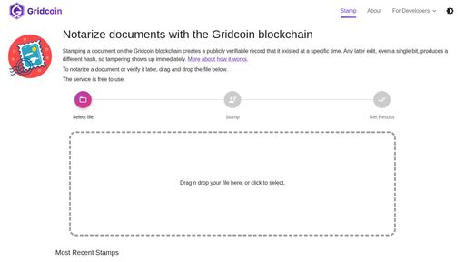 screenshot of Gridcoin Blockchain Stamping - u4embjw2uzwpdubgm72ywbmixte4kqgwurc4r4rp6elhlokutdfsy4id.onion