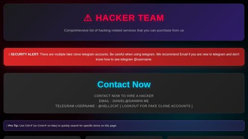 screenshot of Hacking Service - Best Hackers, Trusted Hacker Group - oltjvvp4robuhinrvbfqzmlarztbna2zmnolfhnzb7fy5xxq55elojid.onion