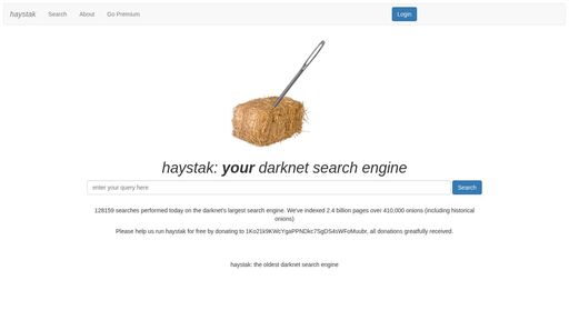 screenshot of haystak: the darknet search engine - http://haystakztvhttffqgnuv3nbrdf2jcxlfnygmuuqk64bgcnummeakqkyd.onion