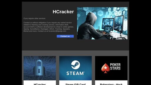 screenshot of HCRACKER - hcracker@bipzap.com - http://e6sqbjspnyyik3ixjij45mvbaaohijgrnrjlxymmuy2gmll6o4ee6nid.onion/googleplaystore/pay.php