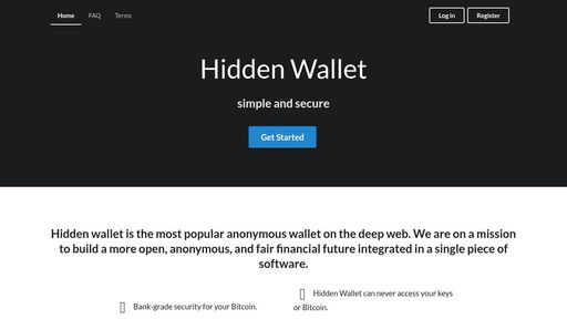 screenshot of Hidden Wallet - http://22a2baayahvabkgfvq2cmg4li4h6sg4bzi4in24lmlgncfiy2jtv5oid.onion/register.php