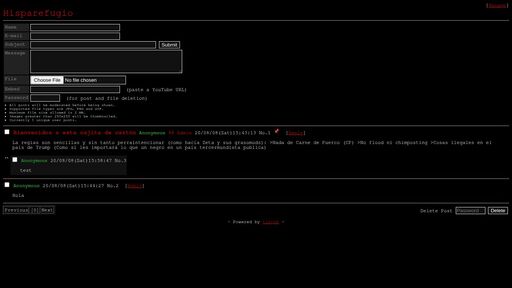 screenshot of Hisparefugio - http://p33hxxqygstkcgecjea3k5taywkx2jne3h7pqlcgp4pawshz3u2ingyd.onion