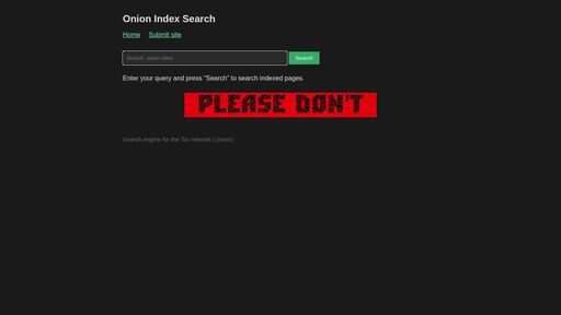 screenshot of Home — Onion Search - http://indexyfl4ukslw35uvlxucvtbkiqccs2k7qz6l4tvds7b2wautnh7iqd.onion