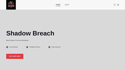 screenshot of Home - ShadowBreach - fvlldjogvixbzymmauk3sf7huxq5yz4vkpvn4istsjecotle6rtxzzqd.onion