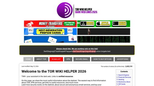 screenshot of YOUR SAFETY - TOR WIKI HELPER - http://3wrli3wgvopj37az6ifusjad47wpqwtx3uk7uou5t2qpz2sgv4fcqhqd.onion/your-safety.php