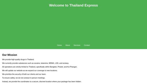 screenshot of Homepage Thailand Express - noe5crvvzgooafjc7gkentf6q3e3slq7lw3ekpb4kxuun27bwh6mdgqd.onion