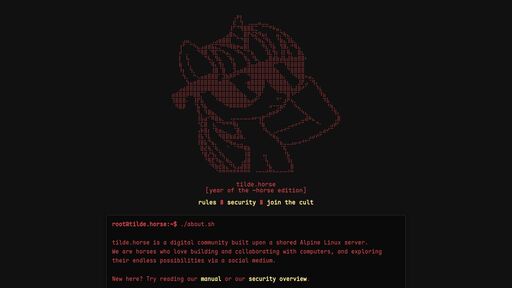 screenshot of ~horse - horse6wso4zzwbczt5x3nl5uxr7a3z7cpkooint6myrk7mvhynamquqd.onion