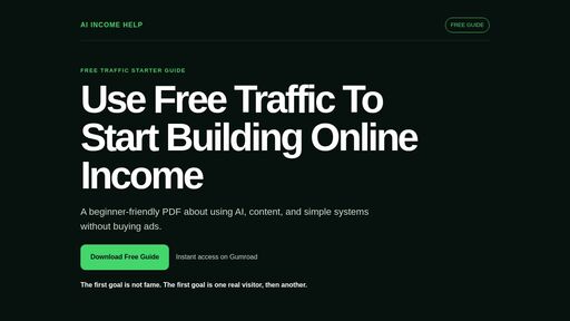 screenshot of How To Get Free Traffic And Build Income Online - http://czrmq4nr266uj22gg4z5eqszzqcsxz7q6v3vqi6ew7hqzpaa4q7ge2id.onion