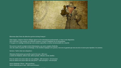 screenshot of INSPECTEUR GADJET - http://t5wvfr7m4stghkxt6vo3fo7j2g7whsmwblch2cijnmb5heg4npzgdkid.onion