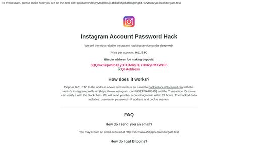 screenshot of Instagram Account Password Hack - http://pp3oaavovfdspyvfnqhsxujx4bdud55jhbafbagrlngb473zvtrudzyd.onion