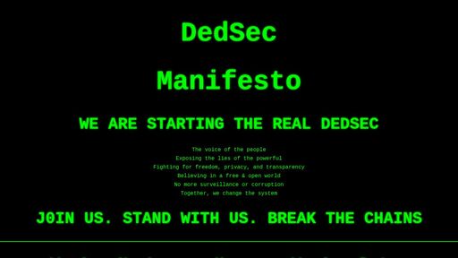 screenshot of IRL DedSec - 57qel5c6thn5pqqboai2tobdn4w5qg5nmbjnghxphtez4zjvenr3fhad.onion
