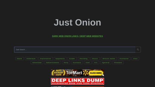 screenshot of DARKON - SEARCH THE DARKNET - Just Onion - http://justdirs5iebdkegiwbp3k6vwgwyr5mce7pztld23hlluy22ox4r3iad.onion/site/darkon-search-the-darknet