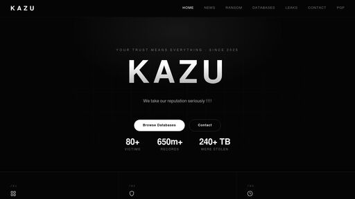 screenshot of Kazu - http://6czlbd2jfiy6765fbnbnzuwuqocg57ebvp3tbm35kib425k4qnmiiiqd.onion