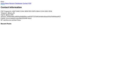 screenshot of Kazu - 6czlbd2jfiy6765fbnbnzuwuqocg57ebvp3tbm35kib425k4qnmiiiqd.onion