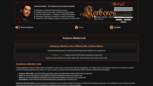 screenshot of Kerberos Market | Official URLs & Mirrors | Access Guide 2025 - vvhvgfxktewqouicgwqp3oybjp7q43vmtnacbe6j5q5ibjgjcloq5ead.onion