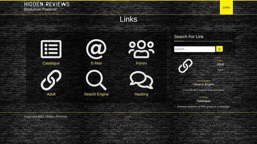 screenshot of Links – Hidden Reviews - revi4guqpnutdlglhognjbpxrf2e6h5g54eudgczzojqy6utjcmyxpid.onion