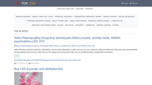 screenshot of List links Tor New onion sites Cat dir url Add site - xhghrwmd2ikjfwpenulwvrqnvpvczesbhpiw252qvbboj3vp3sf444qd.onion