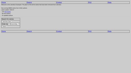 screenshot of Literotica Graveyard - ej2eagughnyatwt275vbt3ygkz7powwkra2z3kqanfcxjoxsdctpmvyd.onion