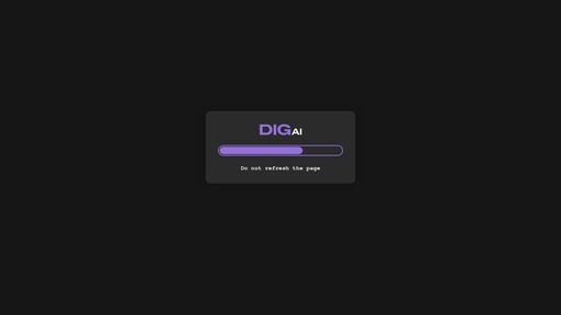 screenshot of Loading - DIG - digdigkw7nm76pdpwew2l6lpco7yhwh6gkfv4cthk5rdz546la7r4mid.onion