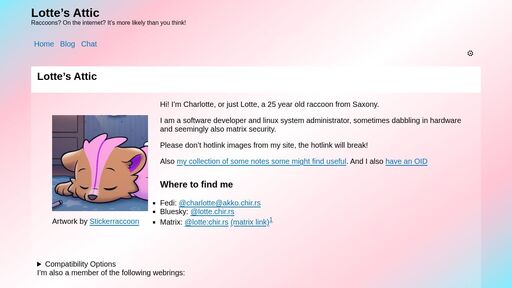 screenshot of Lotte’s Attic - lotte2glzwlkbez7fi2uggas2hj6y432dslebr3qxloxwigbfcup7qad.onion