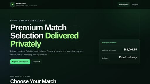 screenshot of MatchVault - matchdezsfcpzymie7lp7wbk5aebykudu5hvxjnwfl76xjkn6rs6kkid.onion