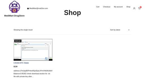 screenshot of MediMart DrugStore - 44xa2ryn5jonognw2ohaepbmob3rtkuj65l75fjv7wzbxzd5o3rmfvad.onion