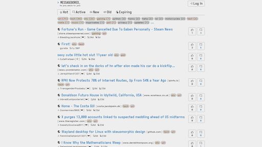 screenshot of Old Posts · Messagebored - http://msgboredjhnx2msdzbcq7hipup6u7avfgmhiq3tw4v25kqf2odvxj5yd.onion?sort=old