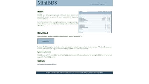screenshot of MiniBBS - qsqvqngltby7wjyimxysm42roclfxd5g6z3zjkbt5i2lfnf2oqfdnhid.onion