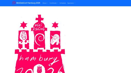 screenshot of MiniDebConf Hamburg 2026 - http://jk5dcx6lz7fz6jstkrjh7hxoybixgdqkxr7fde6fvu3cpb3ym34f2sid.onion
