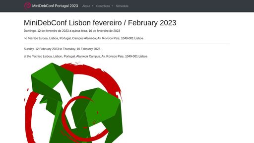 screenshot of MiniDebConf Portugal 2023 - mk5hh2yiniwxnqk6jankr3biuful25ocwlzx6fqmis7uhzyee4nhbwqd.onion