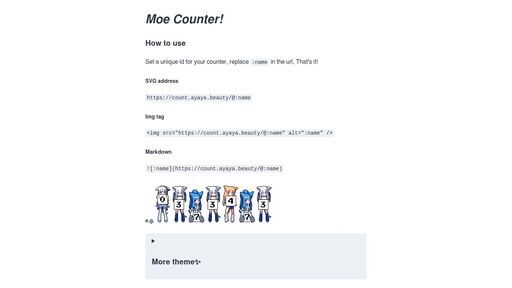 screenshot of Moe Counter! - nadekobxalvyqrhvp3m2atfgdmzp5vcwdmu3wo4htecwjkodancfmgid.onion