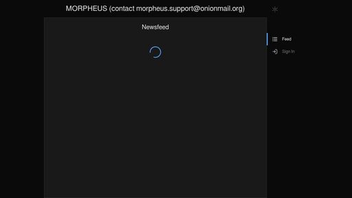 screenshot of MORPHEUS (contact morpheus.support@onionmail.org) - http://izsp6ipui4ctgxfugbgtu65kzefrucltyfpbxplmfybl5swiadpljmyd.onion