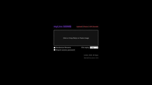 screenshot of myLinx 500MB - 6arflmjc3y7moot4extgj2455a3v7xqgl2tlkxzh2rj67r4gqpizdxqd.onion