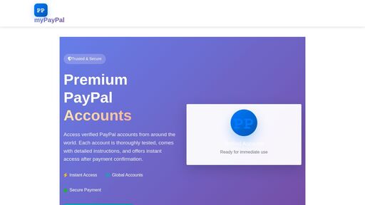 screenshot of myPayPal - Premium PayPal Accounts - cacgitdiv742ztcc5ghwhx63aksmtbbwmjzcs33ectlvdrn6x4xuhmid.onion