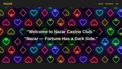screenshot of Nazar Casino Club - http://mjz4dj67zzctrheloypj47crjsqmcoopsshger2wletdd45zqxq55vid.onion