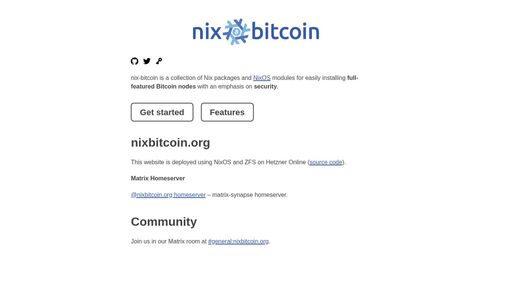 screenshot of nix-bitcoin - qvzlxbjvyrhvsuyzz5t63xx7x336dowdvt7wfj53sisuun4i4rdtbzid.onion